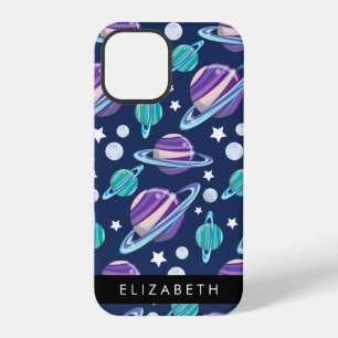Coque iPhone 12 Pro Motif spatial, Planètes, Étoiles, Galaxie, Votre n