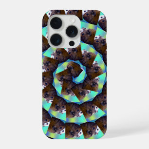 Coque iPhone 15 Pro Motif spirale de cochons d'Inde,