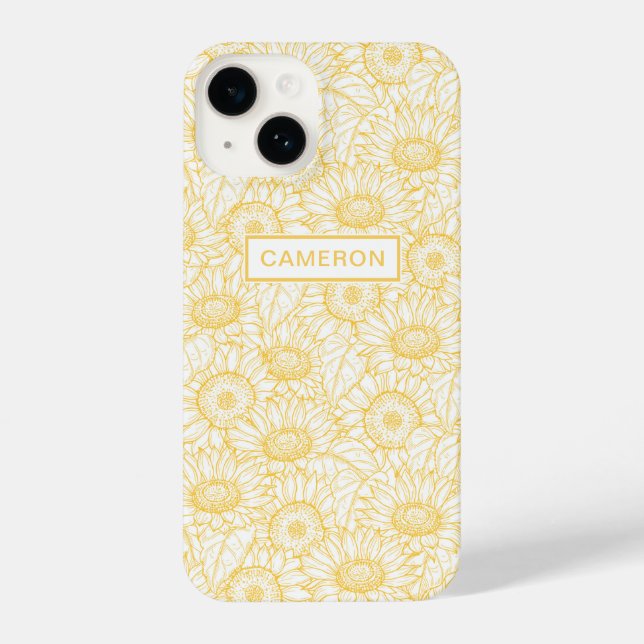 Coque iPhone Motif Sunny Sunflower (Verso)