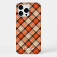 Motif tartan personnalisé automne citrouille orang