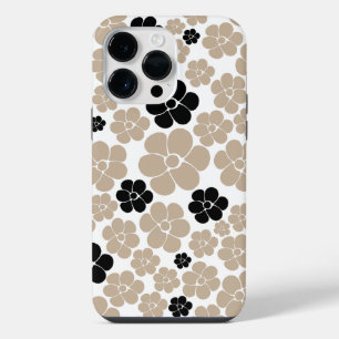 Coque Pour Pour iPhone 14 Pro Max Motif tendance en Taupe, noir et blanc