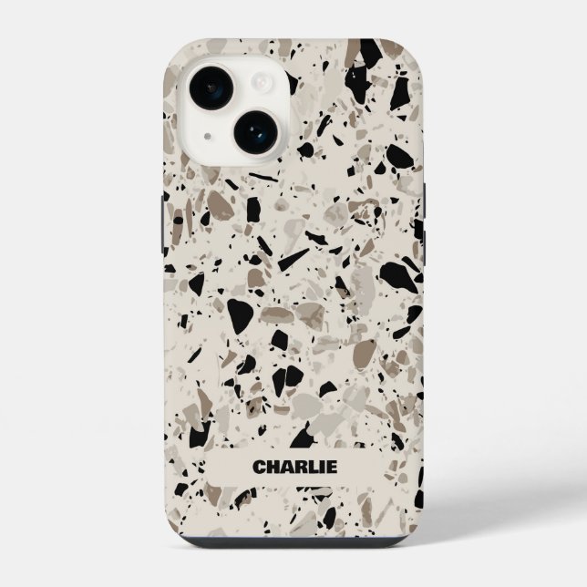 Coque iPhone Motif Terrazzo (Verso)
