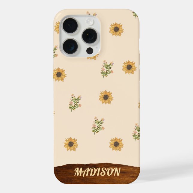 Coque iPhone Motif tournesol (Verso)