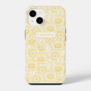Coque Pour iPhone 14 Motif Tournesol Ensoleillé