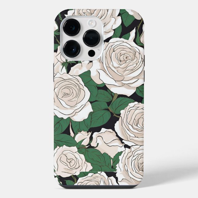 Coque iPhone Motif Tranquille Rose Blanche (Verso)