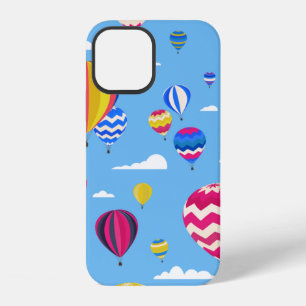 Coque iPhone 12 Motif transparent coloré avec ballons à air et nu