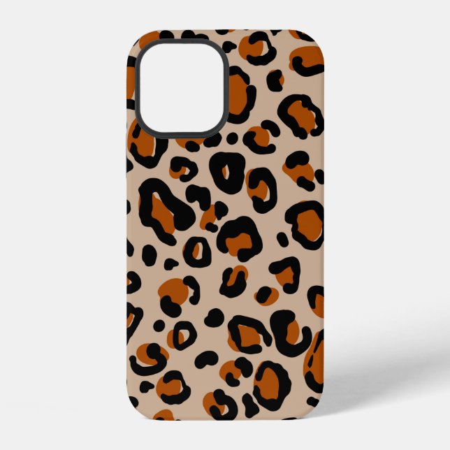 Coque iPhone Motif transparent de fourrure de léopard (Verso)