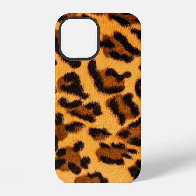 Coque iPhone Motif transparent de fourrure de léopard (Verso)
