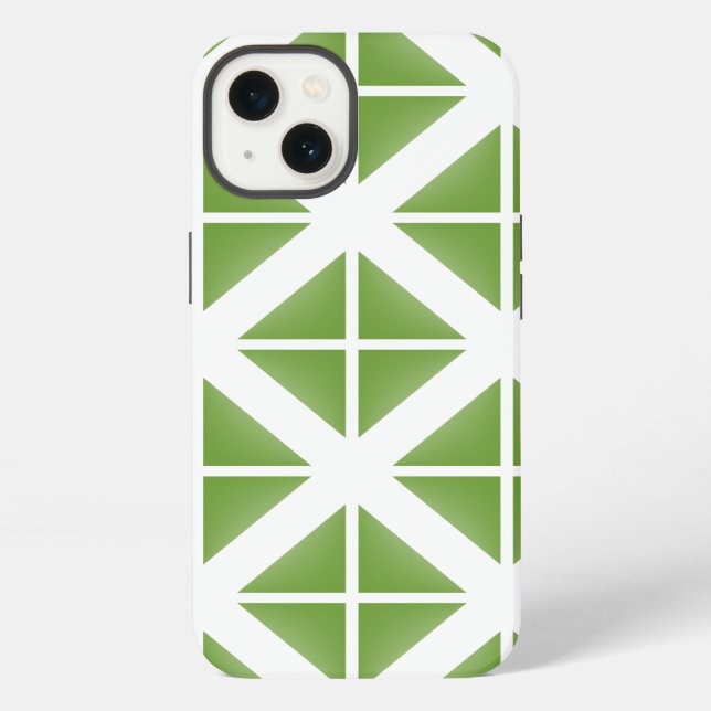 Coque iPhone Motif triangle vert tendance (Verso)