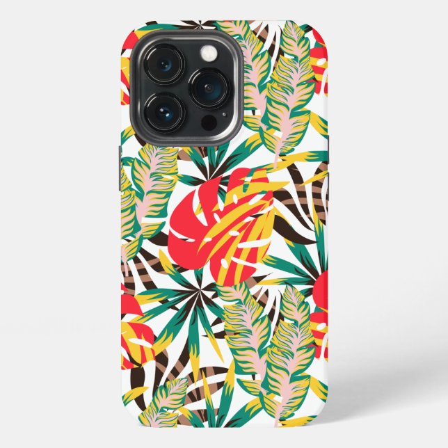 Coque iPhone Motif Tropical Clair (Dos)