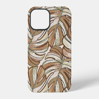 Coque iPhone 12 Motif tropical. Conception graphique avec mons ext