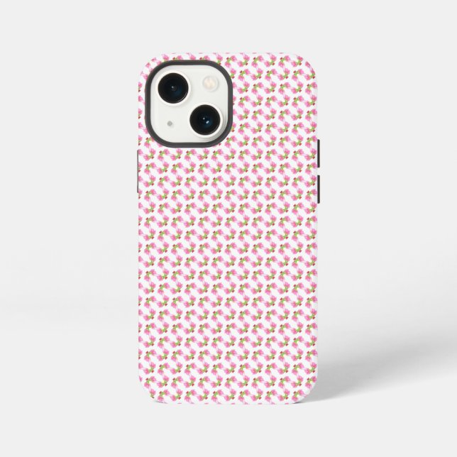 Coque iPhone Motif tulipe rose (Verso)