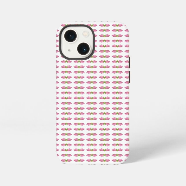 Coque iPhone Motif tulipe rose (Verso)