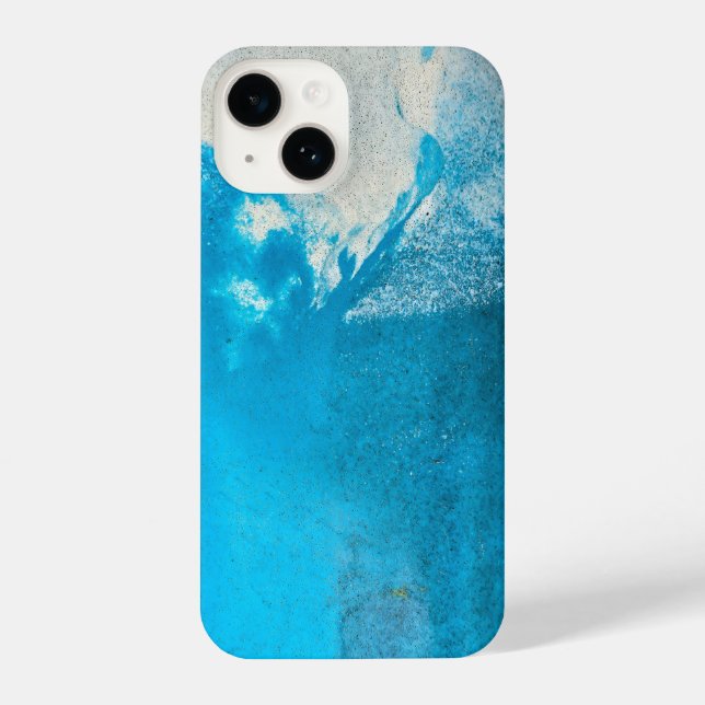 Coque iPhone Motif Turquoise Abstrait (Verso)