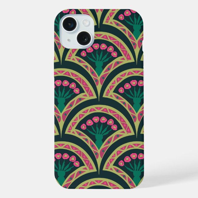 Coque iPhone motif vert en forme de coquillage (Verso)