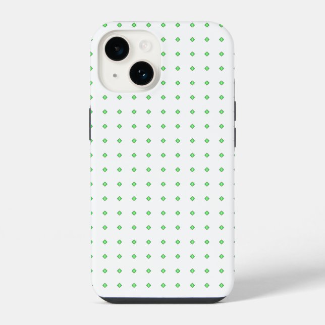 Coque iPhone Motif vert et blanc (Verso)