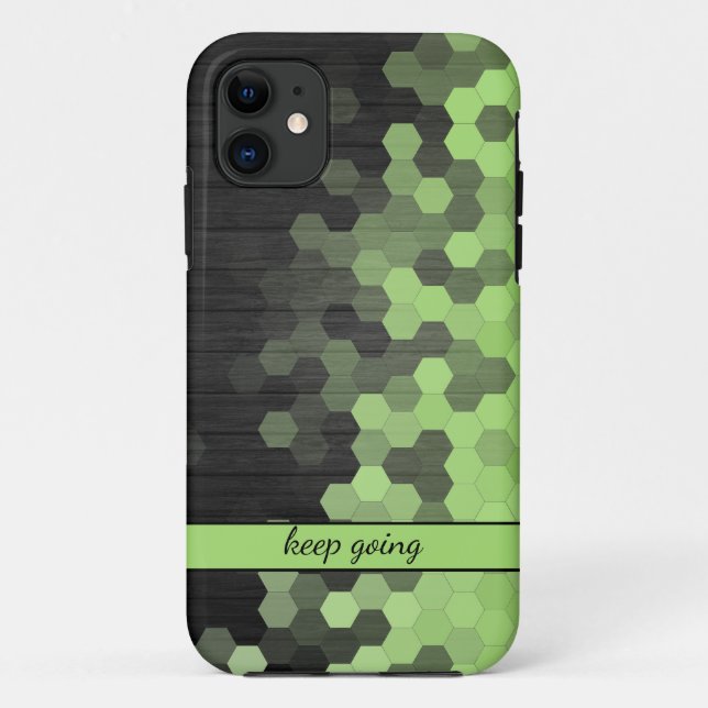Coque iphone motif vert mosaïque (Dos)