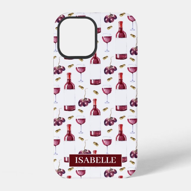 Coque iPhone Motif Vin Rouge (Verso)