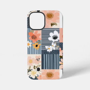 Coque iPhone 12 Mini Motif vintage à écailles florales - Pastel (2)
