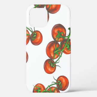 Coque iPhone 12 motif vintage couleur transparente avec du végétal