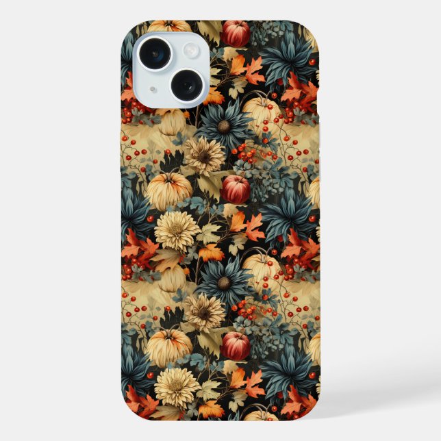 Coque iPhone Motif Vintage Floral Thanksgiving (12) (Verso)
