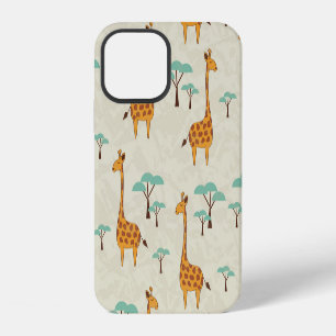 Coque iPhone 12 Motif vintage Giraffe.