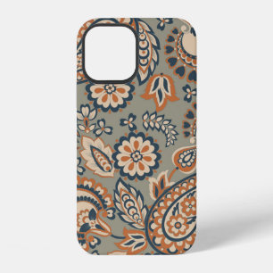 Coque iPhone 12 Motif vintage Paisley sans couture. Fond vintage