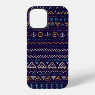 Coque iPhone 12 motif vintage sans couture avec ornement tendance