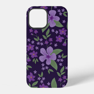 Coque iPhone 12 Motif vintage sans couture. merveilleux lilas et p