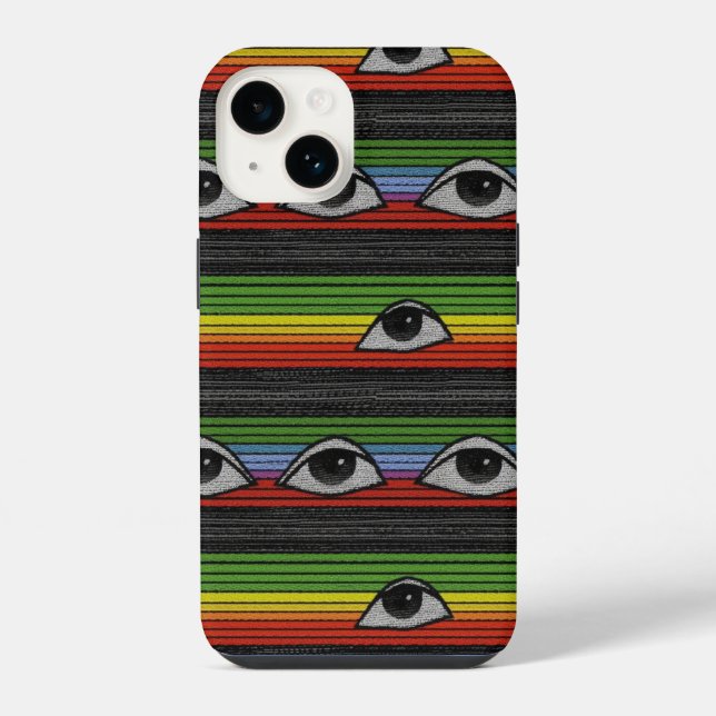 Coque iPhone Motif Yeux Psychedéliques (Verso)