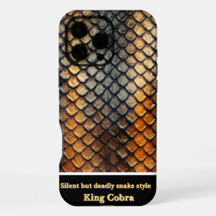 Coque iPhone 16 Pro Max Motifs complexes de serpent naturel en détail