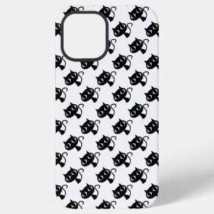 Coque iPhone 12 Pro Max motifs de chats noir blanc