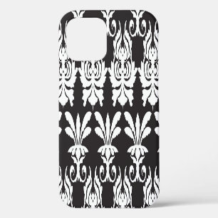 Coque iPhone 12 Motifs de ventilateur élégants dans l'Art Déco dor
