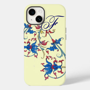 Coque Pour iPhone 14 MOTIFS FLORAUX FLORENTINS ANTIQUES MONOGRAMME,Crèm