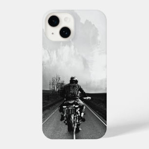 Coque Pour iPhone 14 Motorcycle Bike Bike Black White