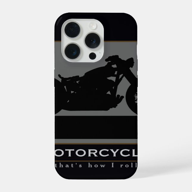 Coque iPhone Motorcycle noir (Verso)