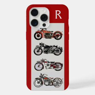 Coque iPhone 15 Pro Max MOTOS ANCIENNES ,Rouge