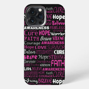 Etui iPhone 13 Pro Max Mots de sensibilisation...Cancer du sein