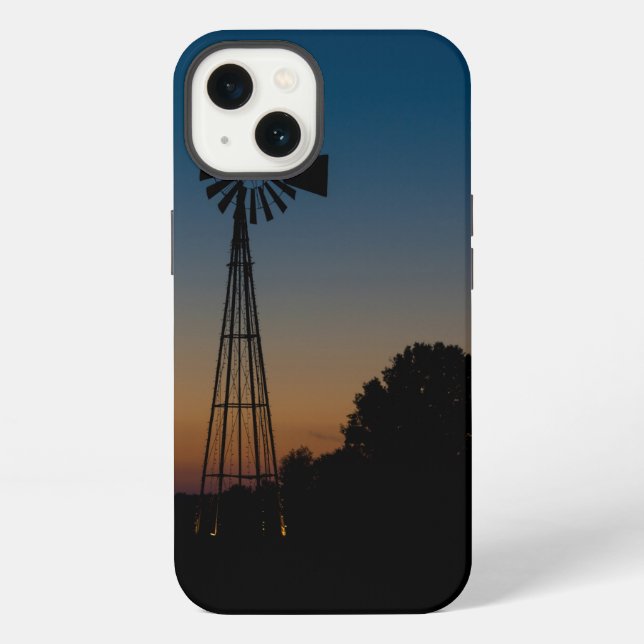 Coque iPhone Moulin à vent du coucher de soleil d'Ozark (Verso)