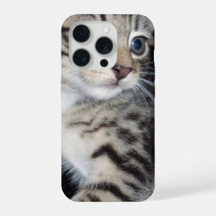Coque iPhone 15 Pro "Moustaches de Trouble: Le Chaton Tabby Malicieux