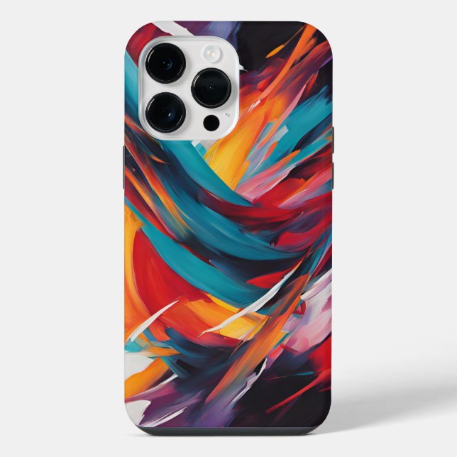 Coque iPhone Mouvement de couleurs Abstrait (Verso)