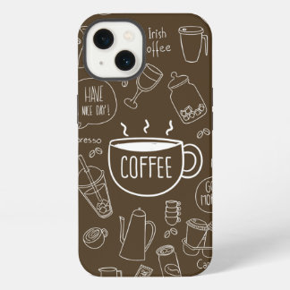 Etui iPhone 13 Mug Motif de la Coupe de Café Retro - Parfait pour