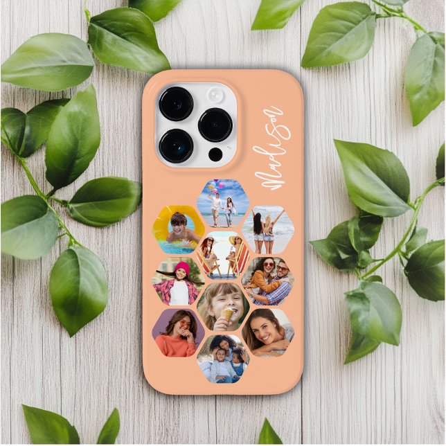 Coque iPhone Multiphoto Collage simple moderne personnalisé (Créateur téléchargé)