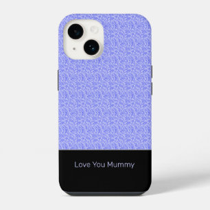 Coque Pour iPhone 14 Mummy Lavande Bleu Style Mignon