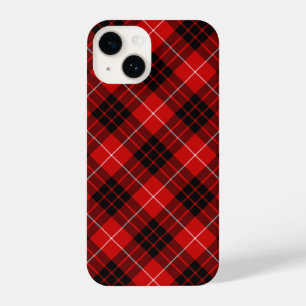 Coque Pour iPhone 14 Munro tartan rouge noir plaid