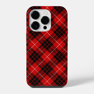Coque Pour iPhone 14 Plus Munro tartan rouge noir plaid