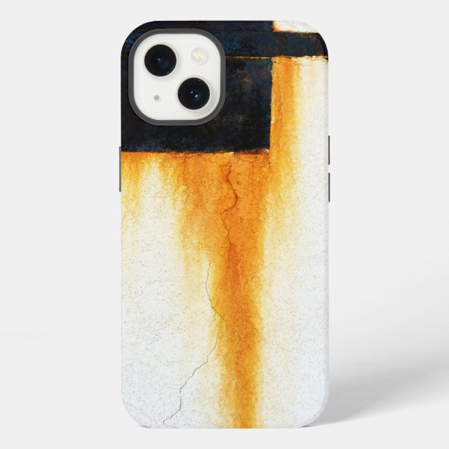 Coque iPhone Mur de barre rouillée (Verso)