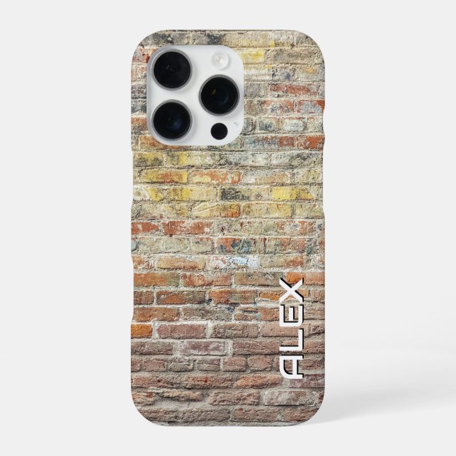 Coque iPhone Mur de brique rustique – Surface architecturale te (Verso)