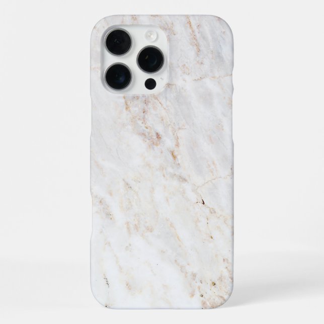 Coque iPhone Mur de marbre blanc texturé (Verso)