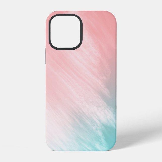 COQUE iPhone MUR PASTEL ET MINT ABSTRAIT (Verso)
